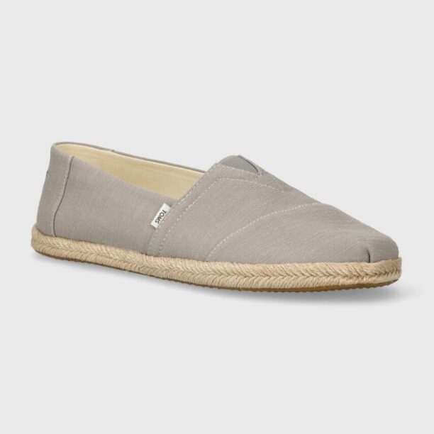 Toms espadrile Alpargata Rope culoarea gri