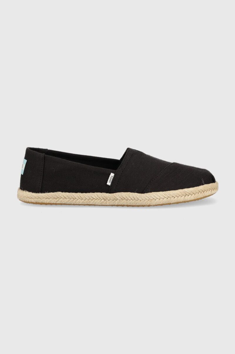 Toms espadrile Alpargata Rope culoarea negru