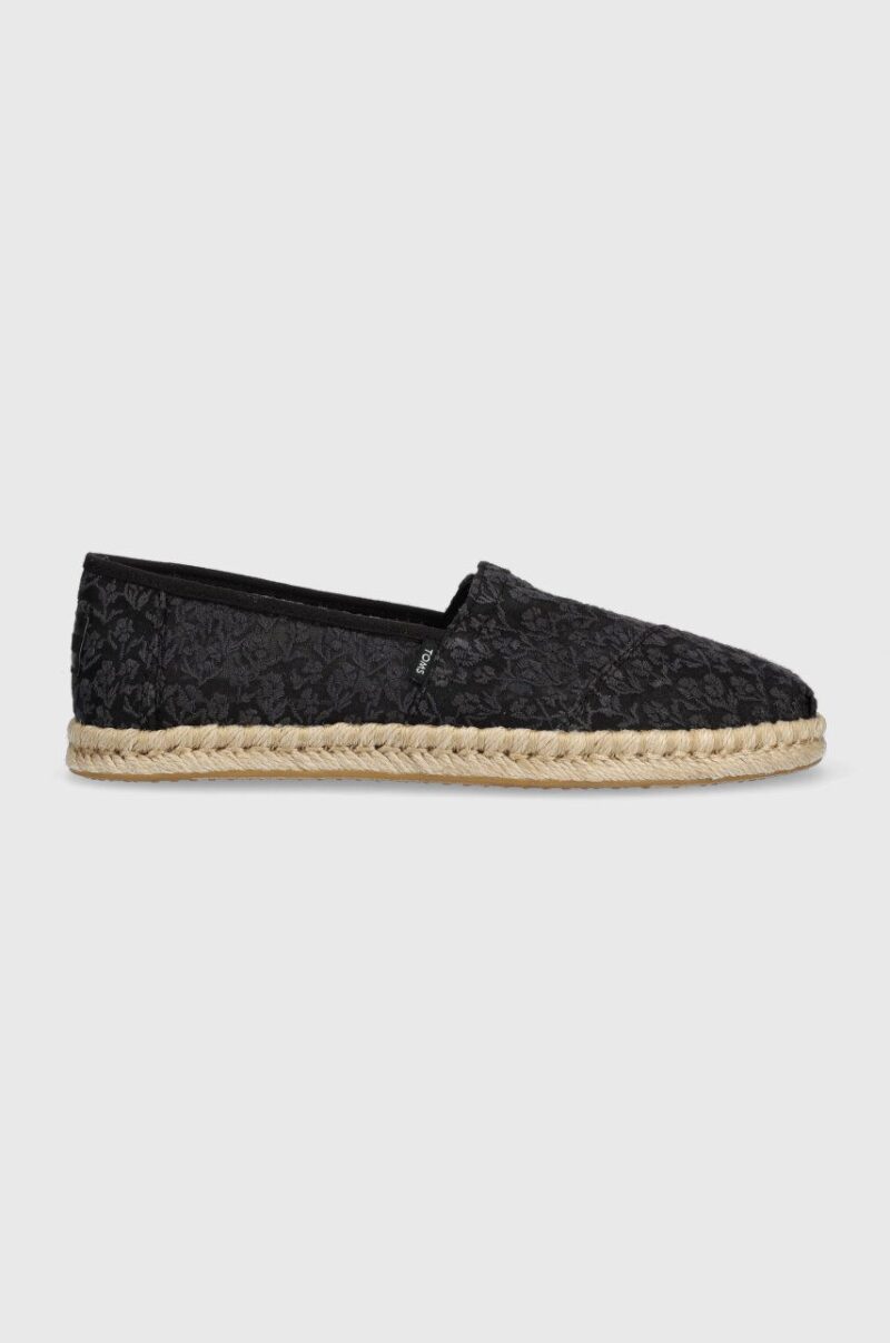 Toms espadrile Alpargata Rope culoarea negru