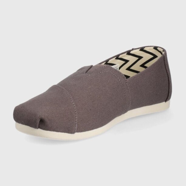 Toms espadrile Alpargata culoarea gri preţ