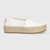 Toms espadrile Valencia culoarea alb