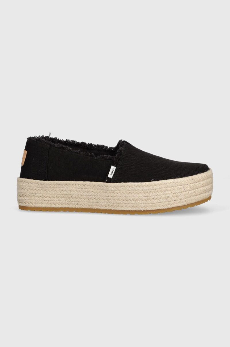 Toms espadrile Valencia culoarea negru