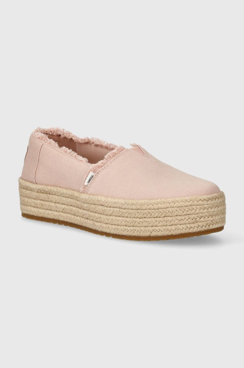 Toms espadrile Valencia culoarea roz