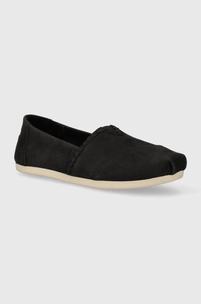 Toms espadrile din nubuc Alpargata culoarea negru