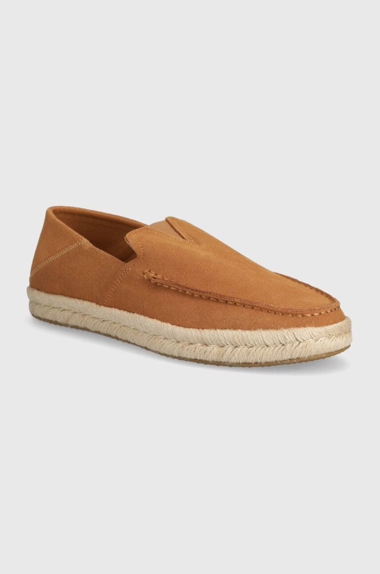 Toms espadrile din piele intoarsa Alonso Loafer Rope culoarea maro