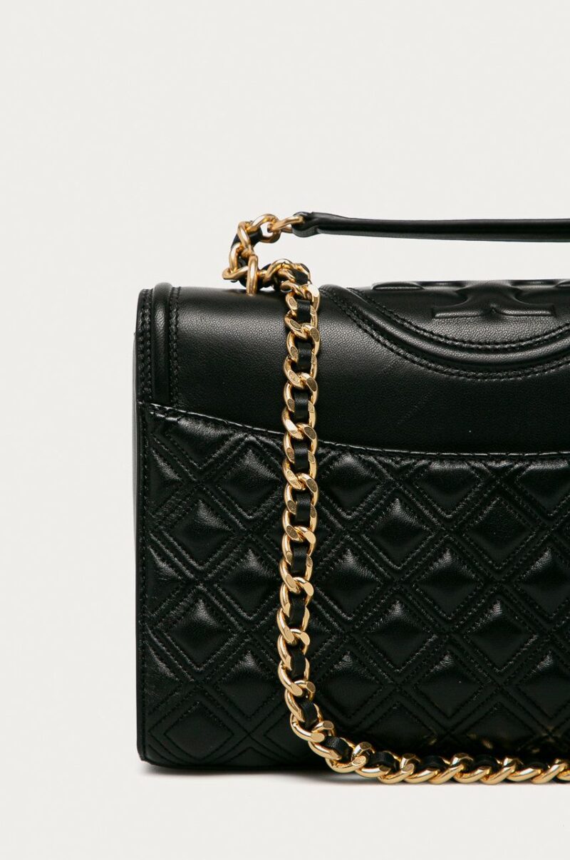 Tory Burch Poșetă de piele culoarea negru preţ