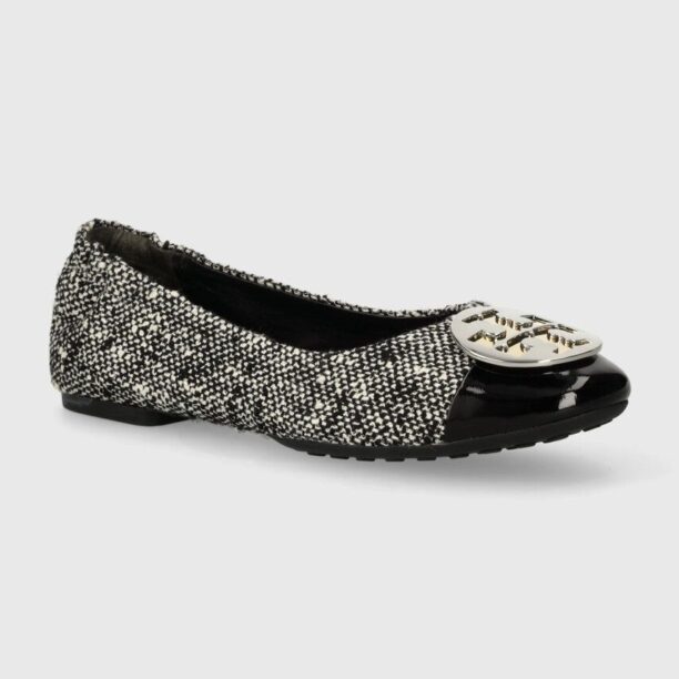 Tory Burch balerini Claire Cap-Toe Ballet culoarea negru