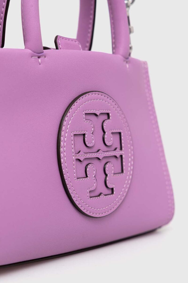 Tory Burch poseta Ella Bio Mini Tote- Bright Amethyst culoarea violet preţ