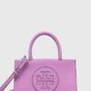 Tory Burch poseta Ella Bio Mini Tote- Bright Amethyst culoarea violet