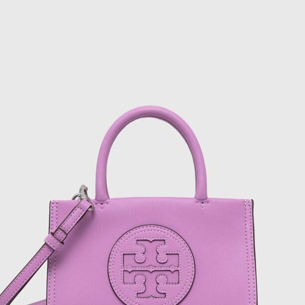 Tory Burch poseta Ella Bio Mini Tote- Bright Amethyst culoarea violet