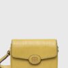 Tory Burch poseta de piele culoarea galben