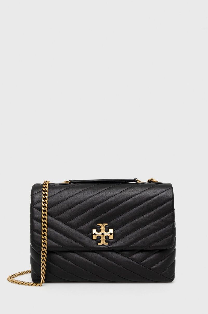 Tory Burch poseta de piele culoarea negru