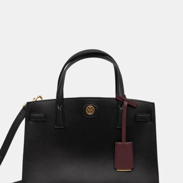 Tory Burch poseta de piele culoarea negru