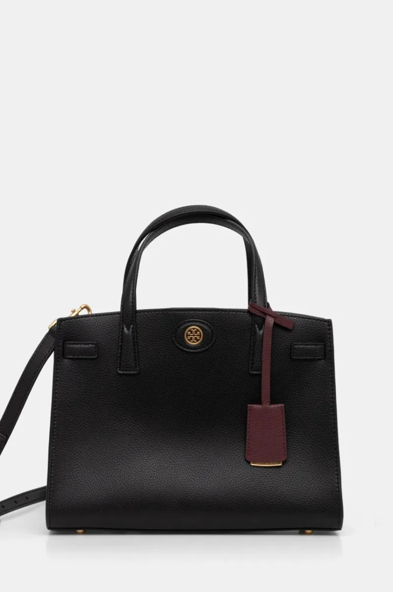 Tory Burch poseta de piele culoarea negru