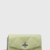 Tory Burch poseta de piele culoarea verde