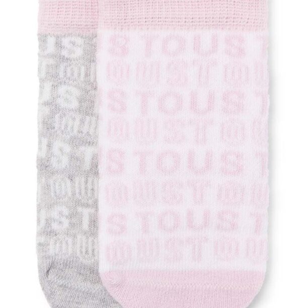 Tous sosete bebe 2-pack culoarea roz