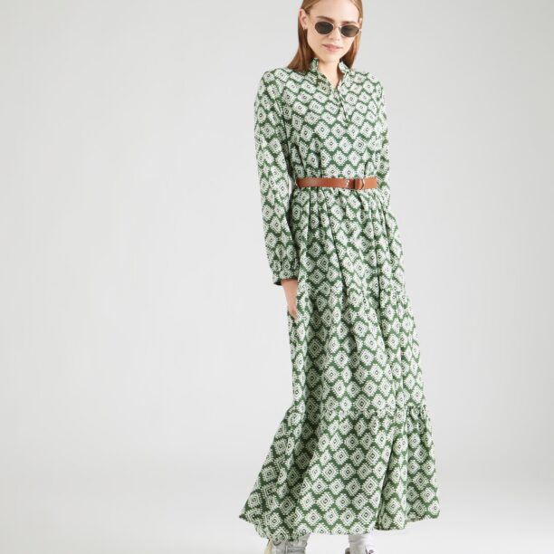 Trendyol Rochie  verde / alb