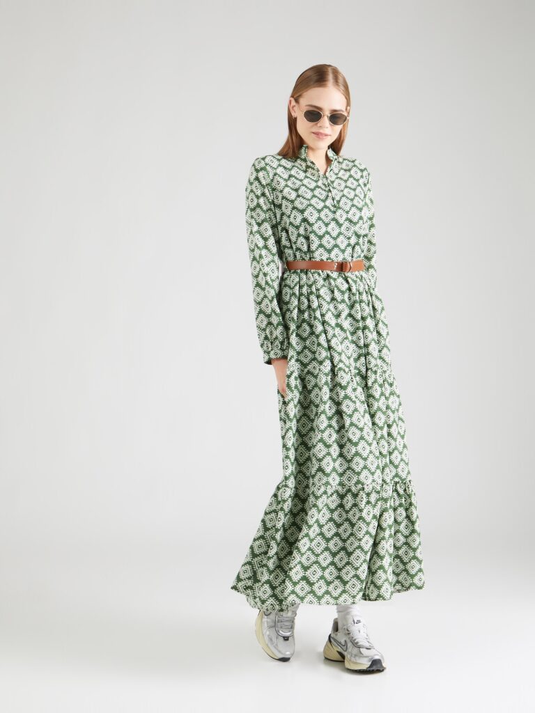 Trendyol Rochie  verde / alb