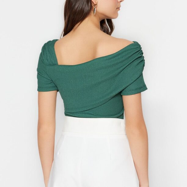 Trendyol Tricou body  verde stuf preţ