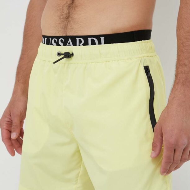 Trussardi pantaloni scurti de baie culoarea galben preţ