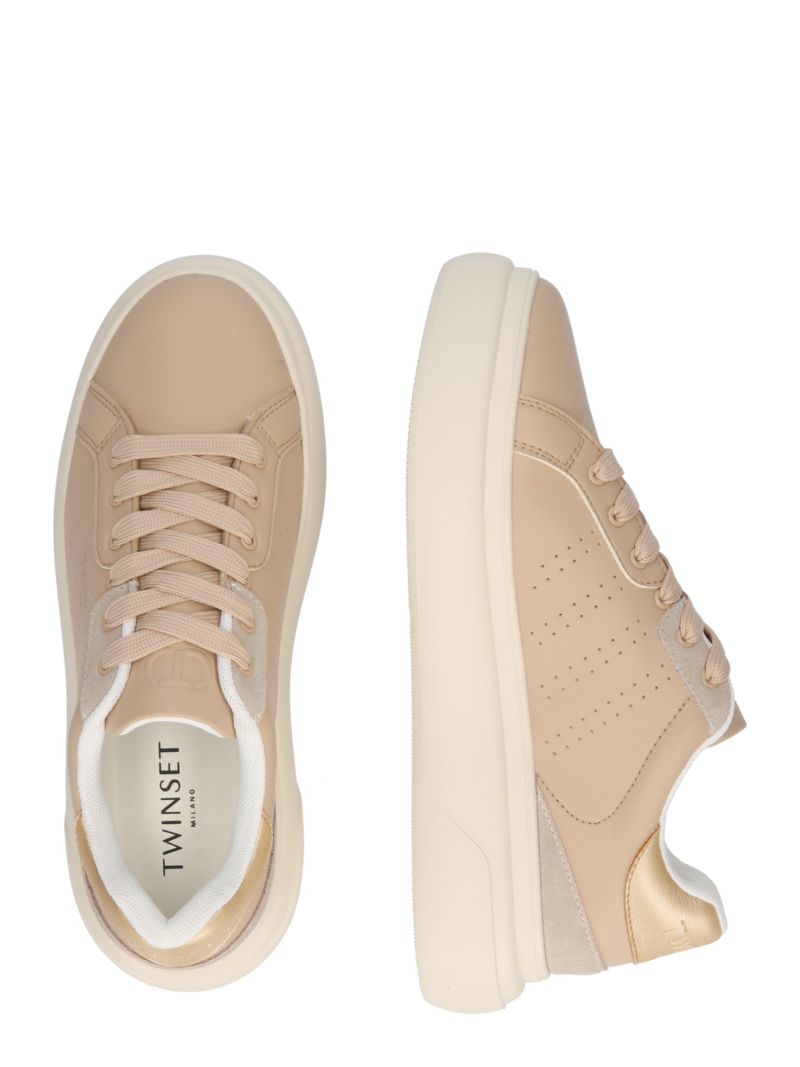 Twinset Sneaker low  maro cămilă / alb kitt