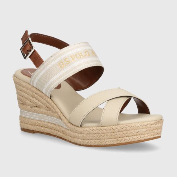 U.S. Polo Assn. sandale ALYSSA culoarea bej