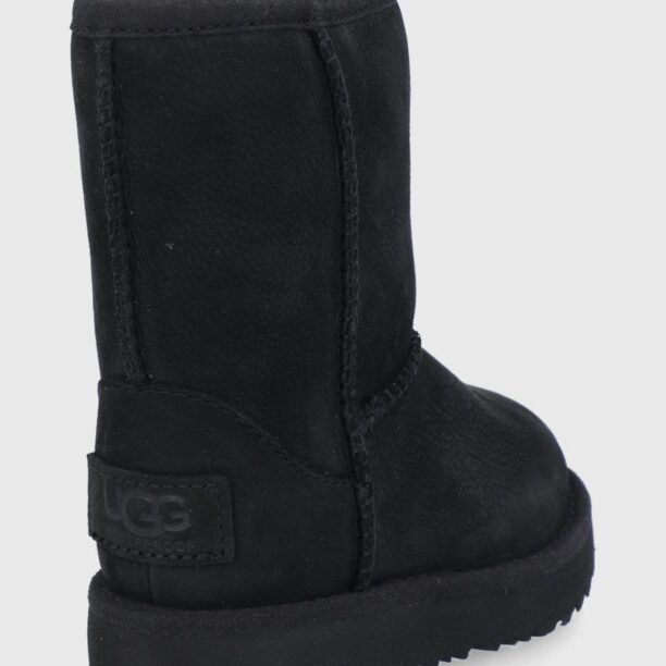 UGG cizme de iarna copii culoarea negru preţ