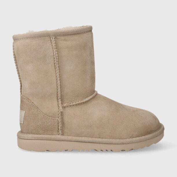 UGG cizme de zapada din piele intoarsa Classic II culoarea bej