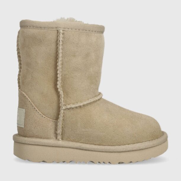 UGG cizme de zapada din piele intoarsa T CLASSIC II culoarea bej