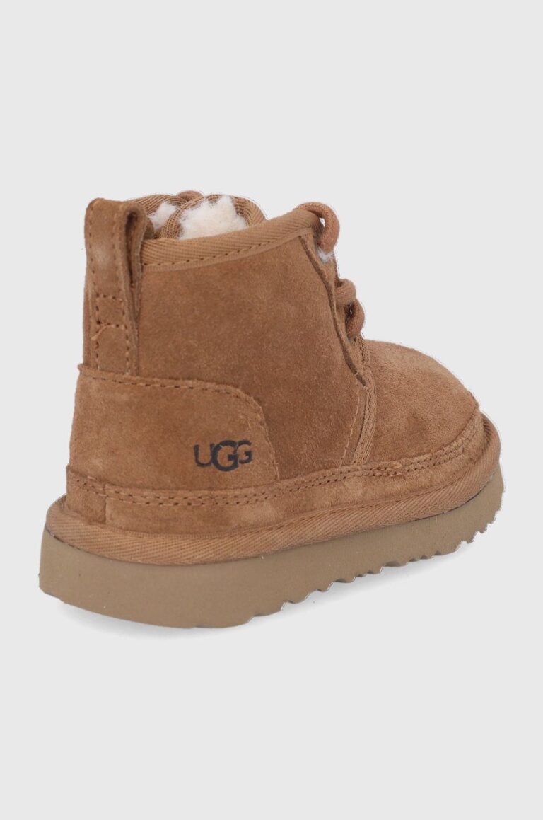 UGG cizme de zapada din piele intoarsa culoarea maro preţ