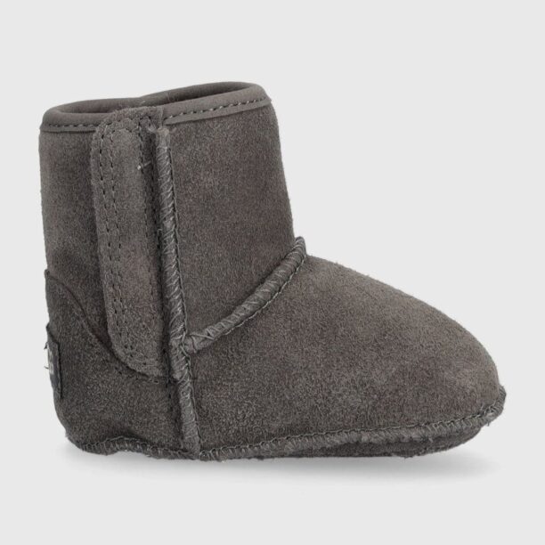 UGG pantofi din piele intoarsa pentru bebe I BABY CLASSIC culoarea gri