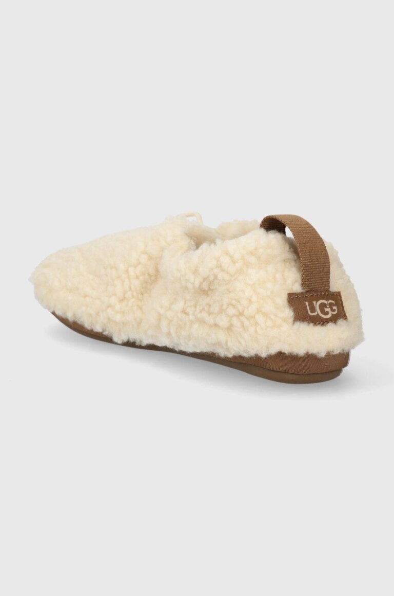 UGG papuci copii K PLUSHY SLIPPER culoarea bej preţ