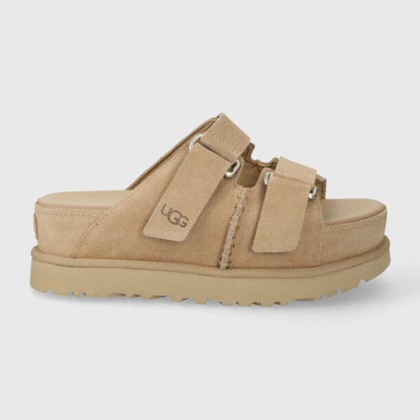 UGG papuci din piele Goldenstar Hi Slide femei