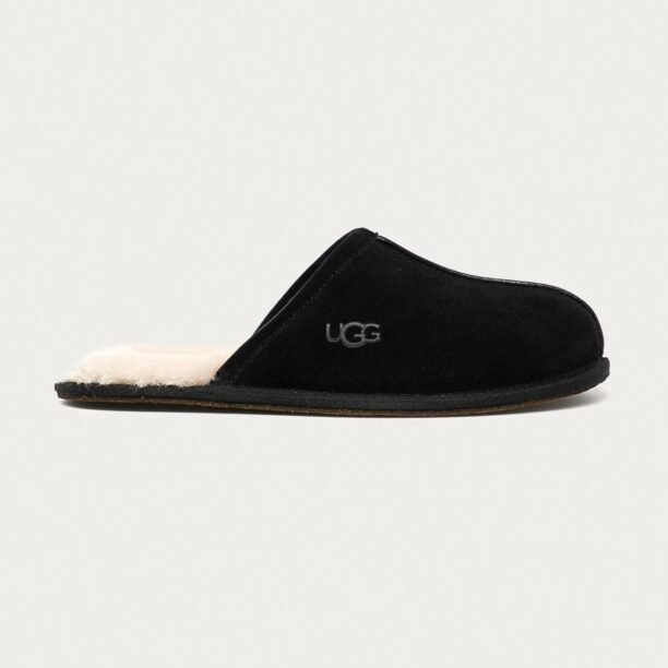 UGG papuci din piele întoarsă Scuff 1101111.BLK-BLACK