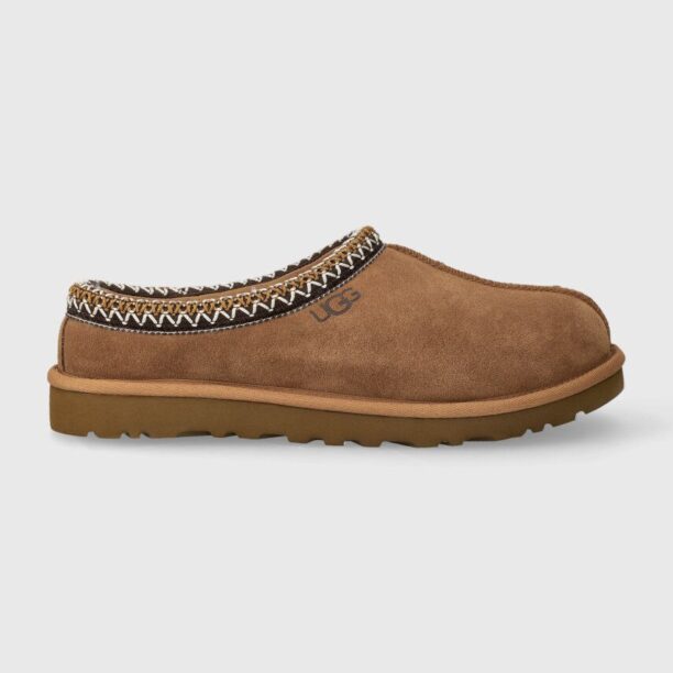 UGG papuci din piele intoarsa Tasman culoarea maro