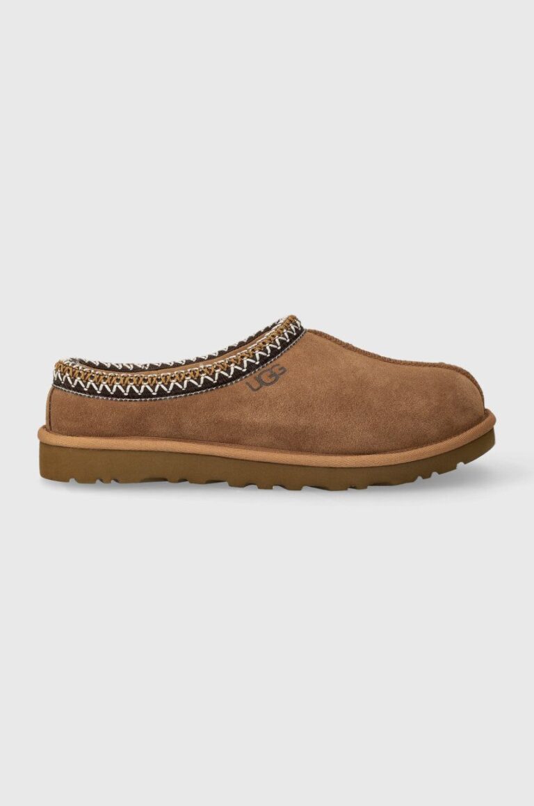 UGG papuci din piele intoarsa Tasman culoarea maro