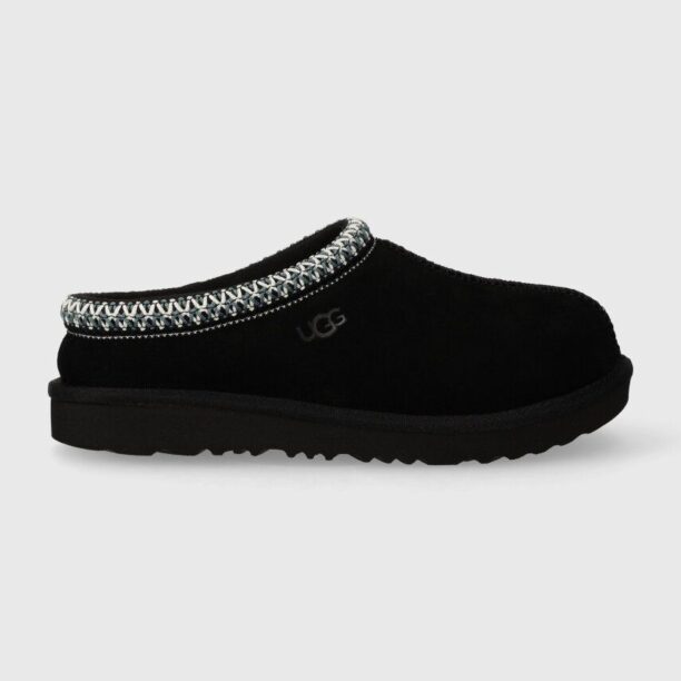 UGG papuci din piele intoarsa pentru copii K TASMAN II culoarea negru