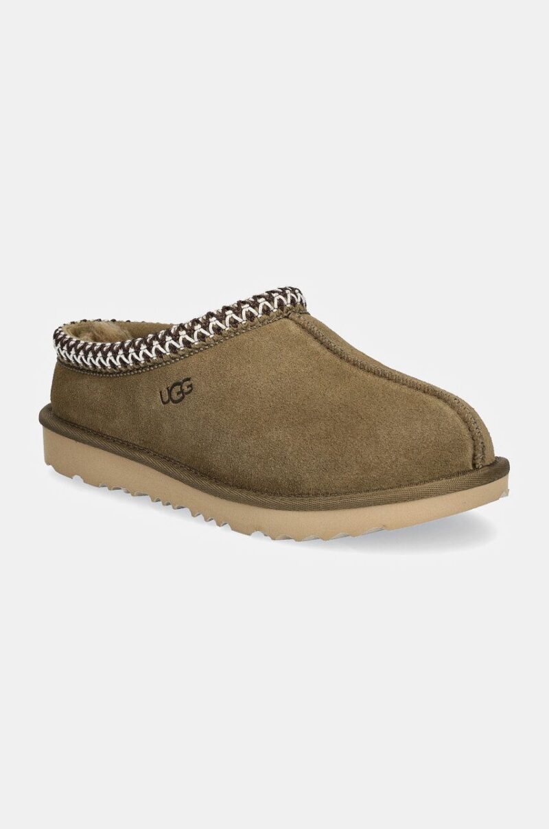 UGG papuci din piele intoarsa pentru copii K TASMAN II culoarea negru