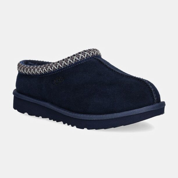 UGG papuci din piele intoarsa pentru copii K TASMAN II culoarea negru