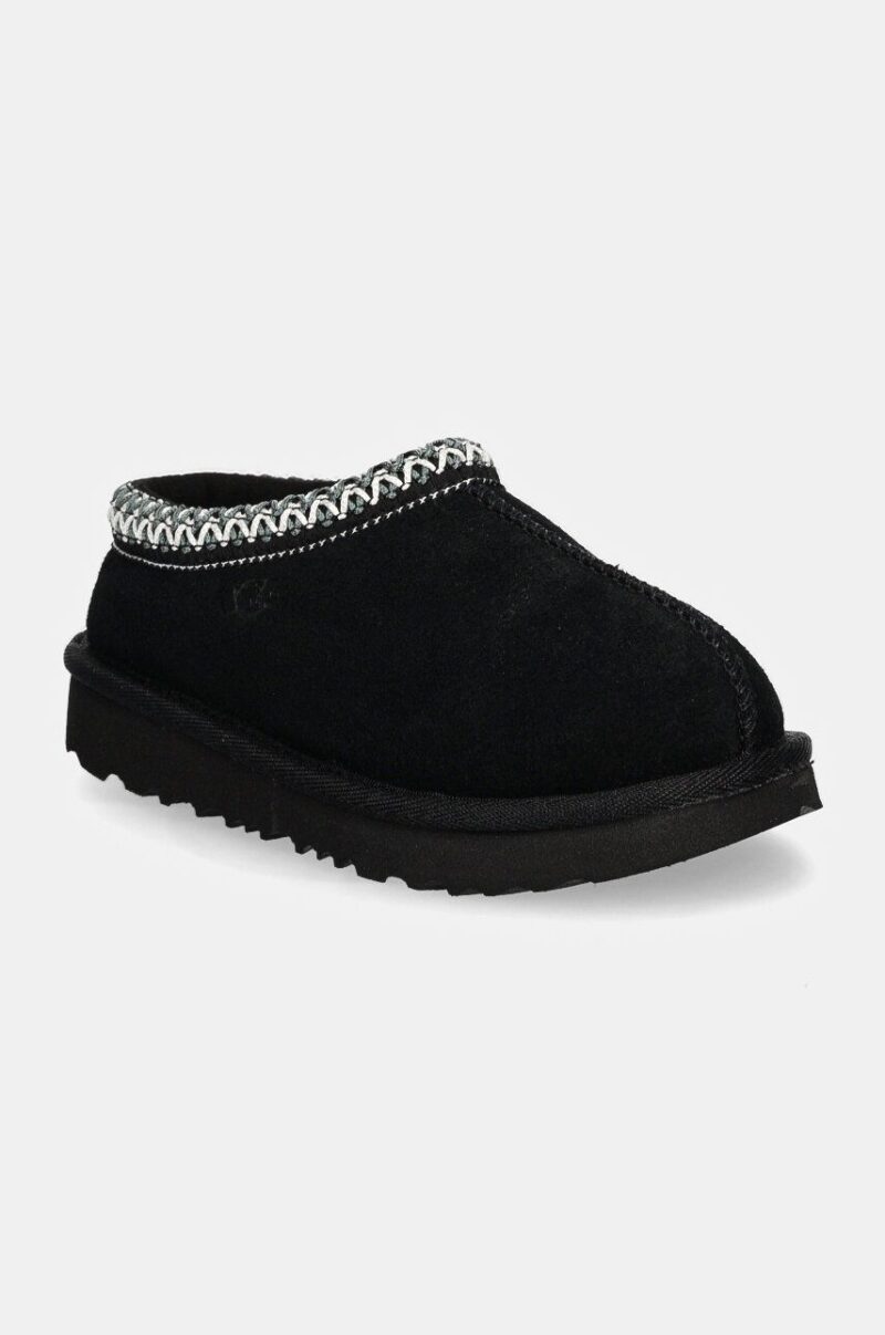 UGG papuci din piele intoarsa pentru copii T TASMAN II culoarea negru