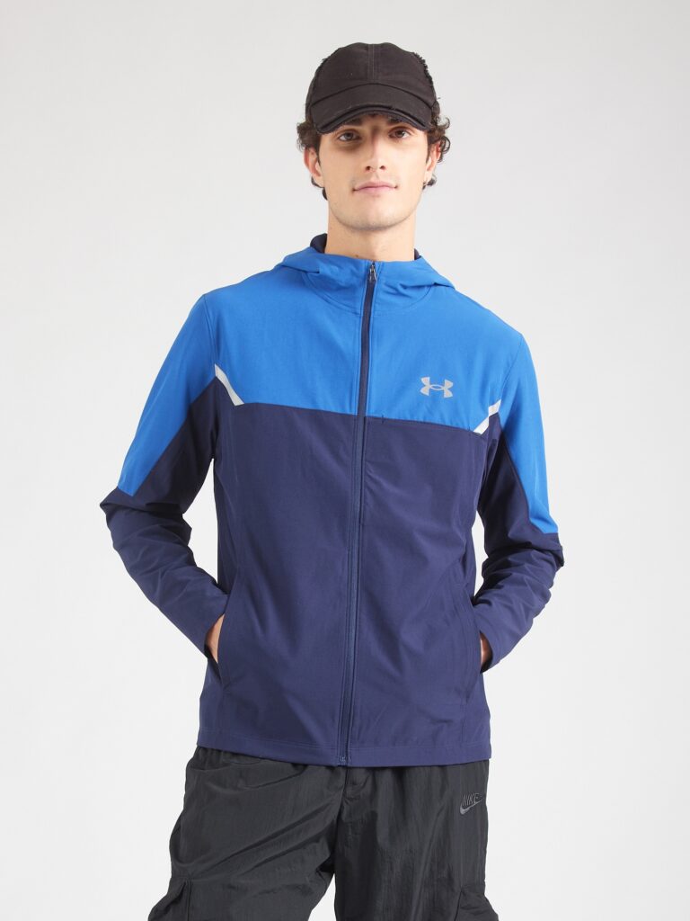 UNDER ARMOUR Geacă sport  albastru marin / azur / gri / alb