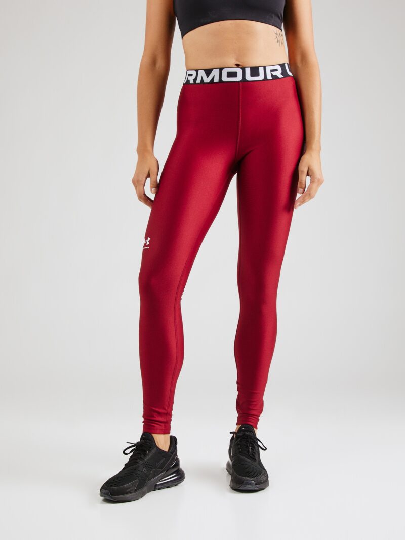 UNDER ARMOUR Pantaloni sport 'Authentics'  roșu / negru / alb