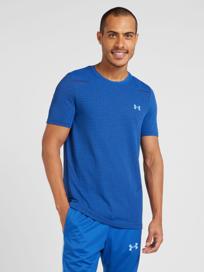 Preţ UNDER ARMOUR Tricou funcțional 'Grid'  albastru / bleumarin / albastru deschis