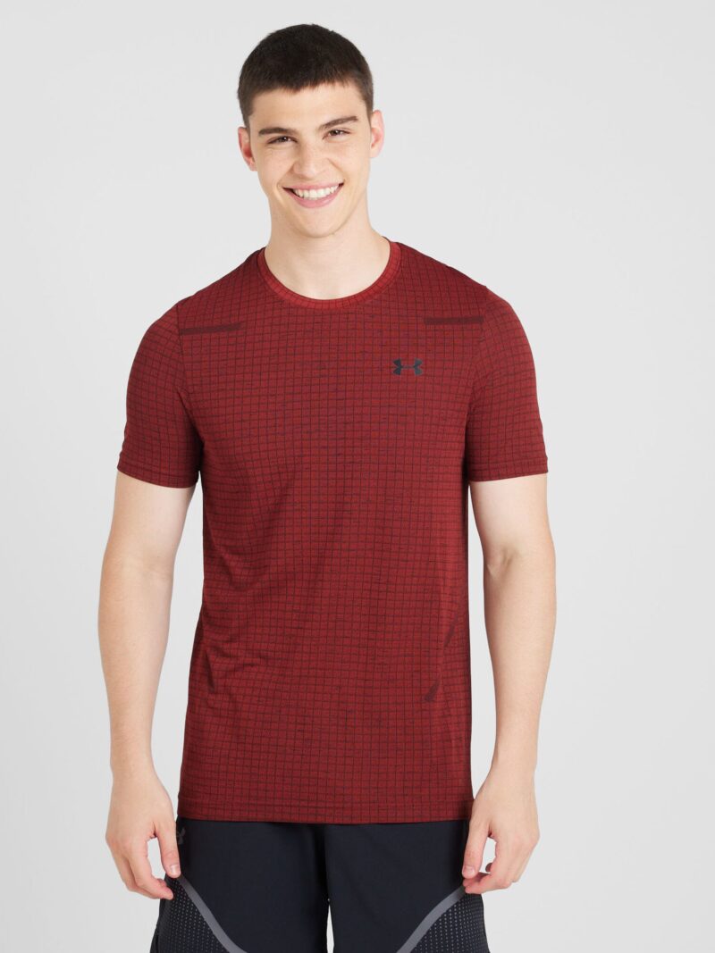 UNDER ARMOUR Tricou funcțional 'Grid'  portocaliu închis / negru preţ