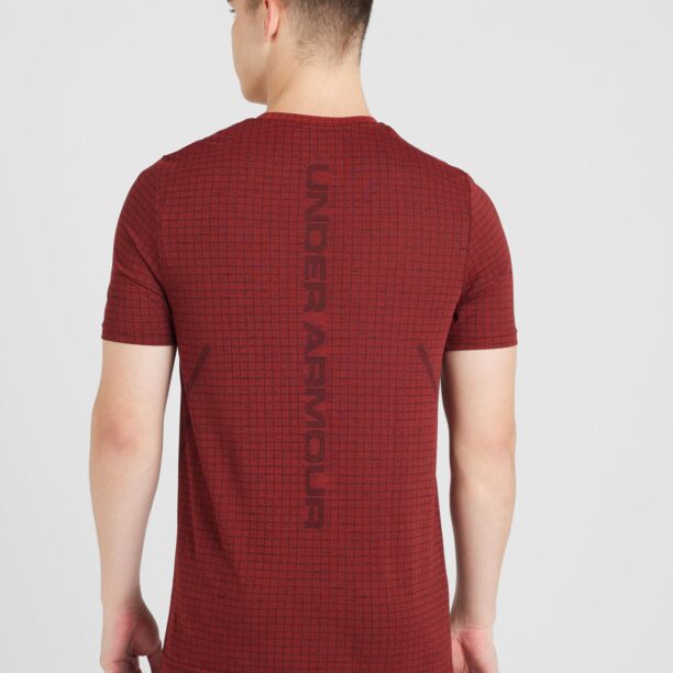 UNDER ARMOUR Tricou funcțional 'Grid'  portocaliu închis / negru