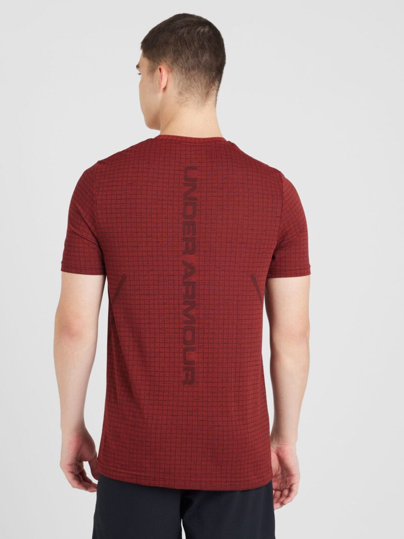 UNDER ARMOUR Tricou funcțional 'Grid'  portocaliu închis / negru