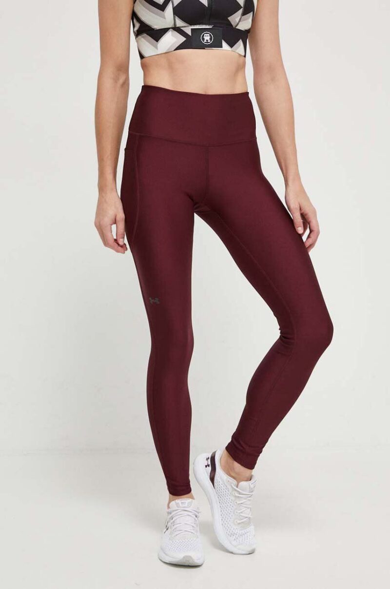 Under Armour leggins de antrenament HG Armour HiRise culoarea bordo