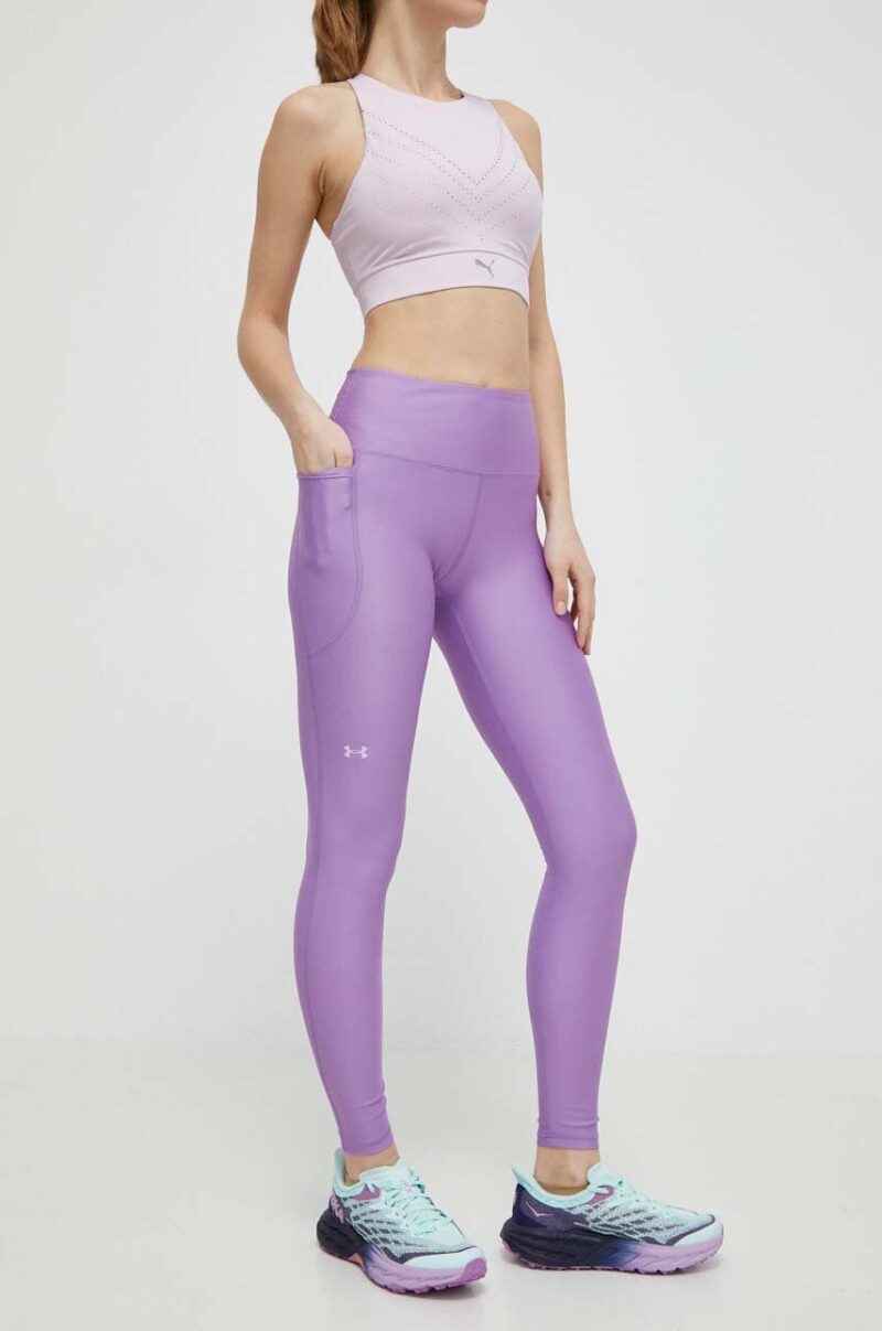 Under Armour leggins de antrenament HG Armour HiRise culoarea violet