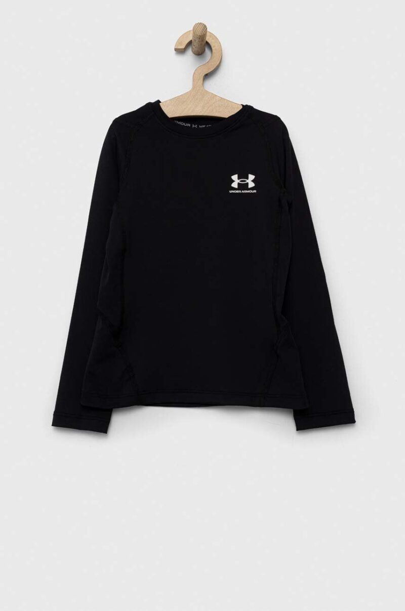 Under Armour longsleeve copii culoarea negru