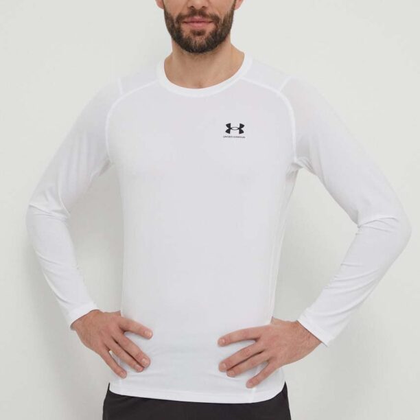 Under Armour mânecă lungă de antrenament culoarea alb